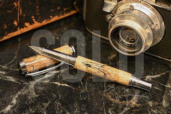 Spalted Maple - Jr. Gentleman Rhodium