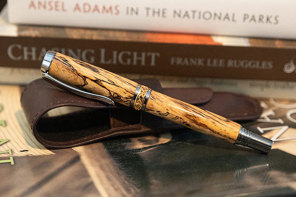 Exhibition Spalted Tamarind - Jr. Anthony Ti Black w/ Gold Accents