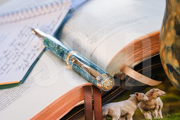 Hobble Creek Atlantis Resin - Jr. Statesman Rhodium w/ 22k Gold Accents
