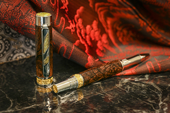 Exhibition Grade Honduran Rosewood - Jr. Imperial Chrome w/ Gold Accents
