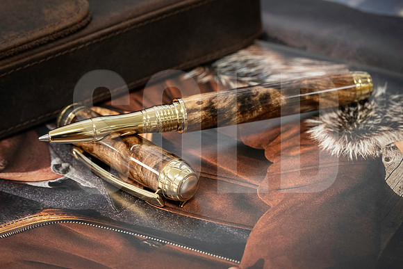Maple Burl - Beaufort Mistral Ti Gold w/ Rhodium Accents